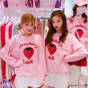 Chuu strawberry milk sweater new!! S-m SOLD!!!
